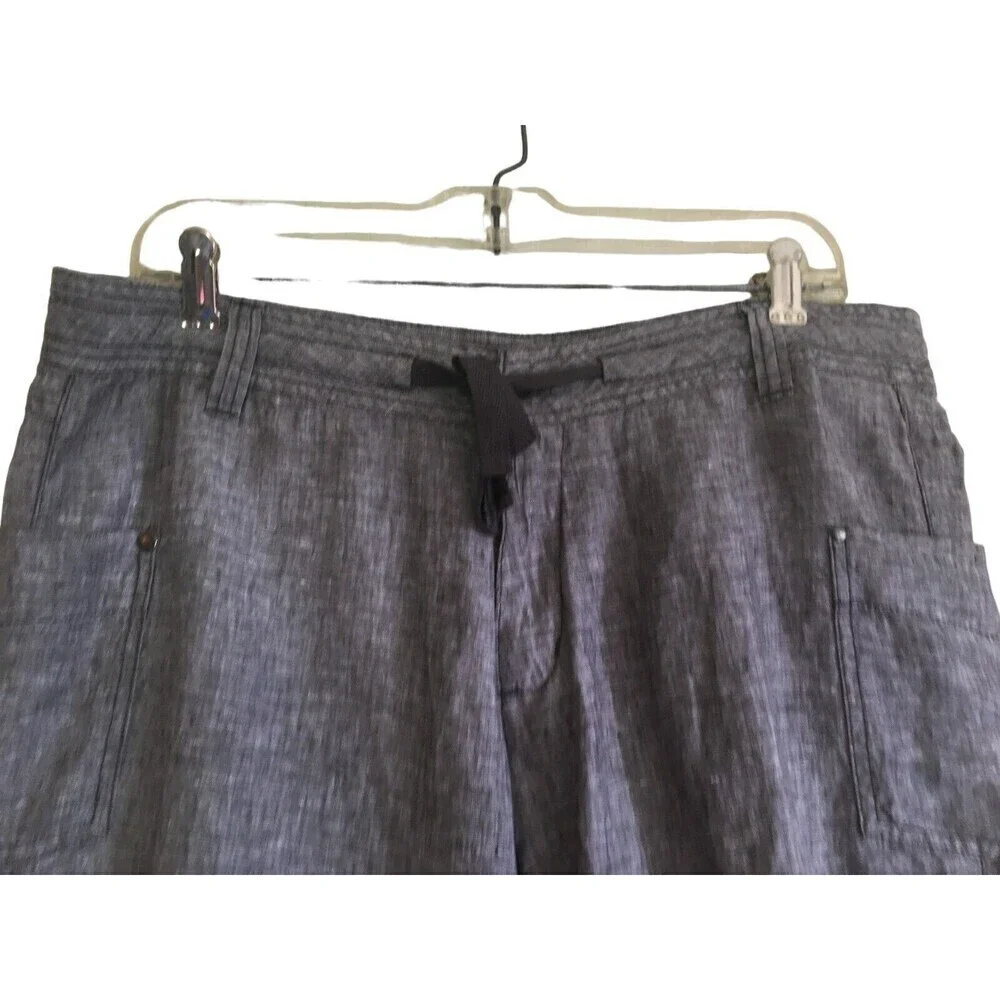 Horny Toad Linen Shorts Women's Size 10 Charcoal Gray Lightweight Lithe NEW NWT
